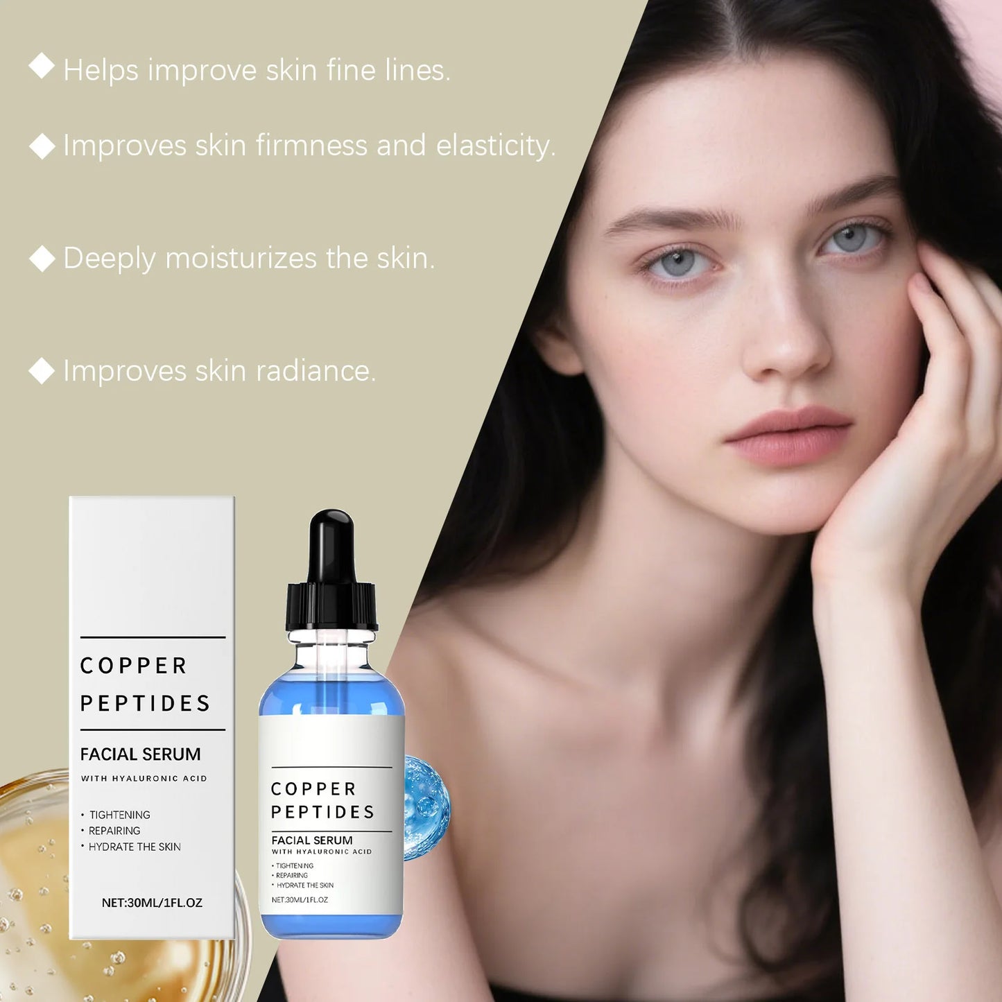 Copper Peptide Serum, Daily Recovery Formula